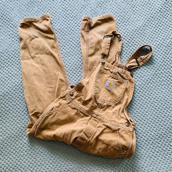 Carhartt Other - Boy's Khaki Carhartt Overalls sz6/7